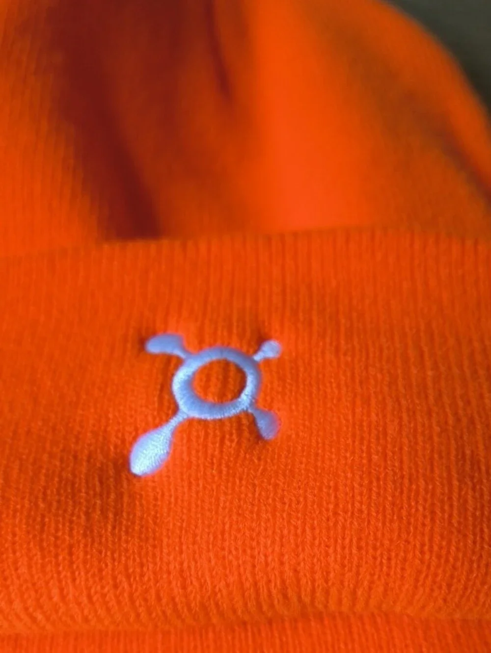 Orangetheory Fitness Beanie Hat Orange Port & Company CP90 Splat Logo Knit Cap